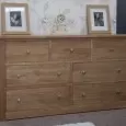 York Oak Wide 7 Drawer Multi Chest 1