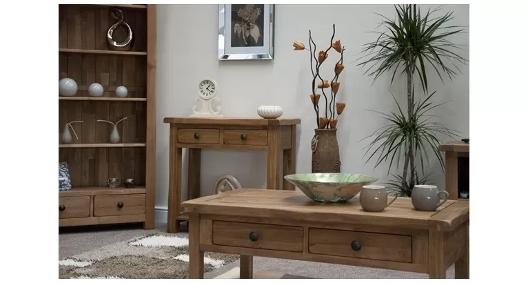 Rustic Oak Large Bookcase 2